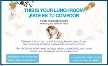 lunch room cleanliness poster