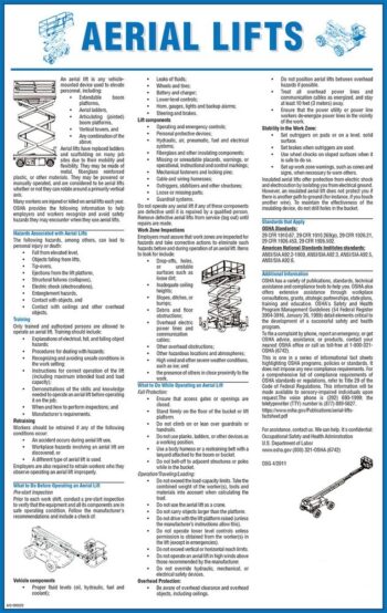 aerial lift safety poster