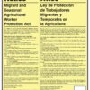 migrant and seasonal agricultural worker protection act poster for agricultural workplaces